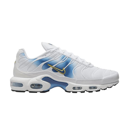 Blue and White Nike Tn Air Max Plus Blue Jay Spray Paint Swoosh DX8962-100
