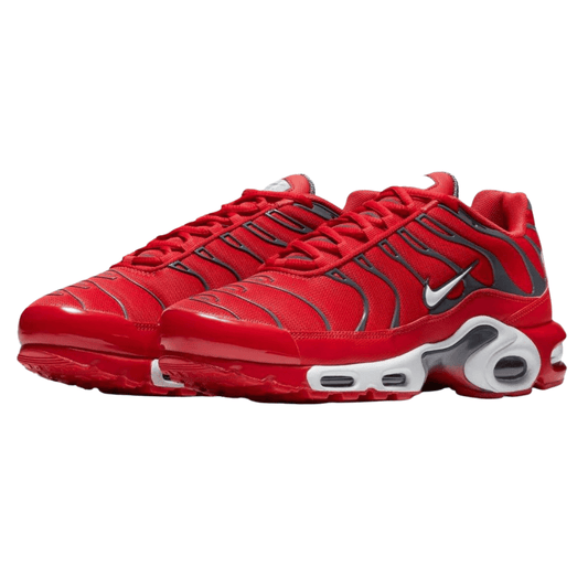 White and Red Nike Tn Air Max Plus Pure Platinum Red 852630-600 Men's