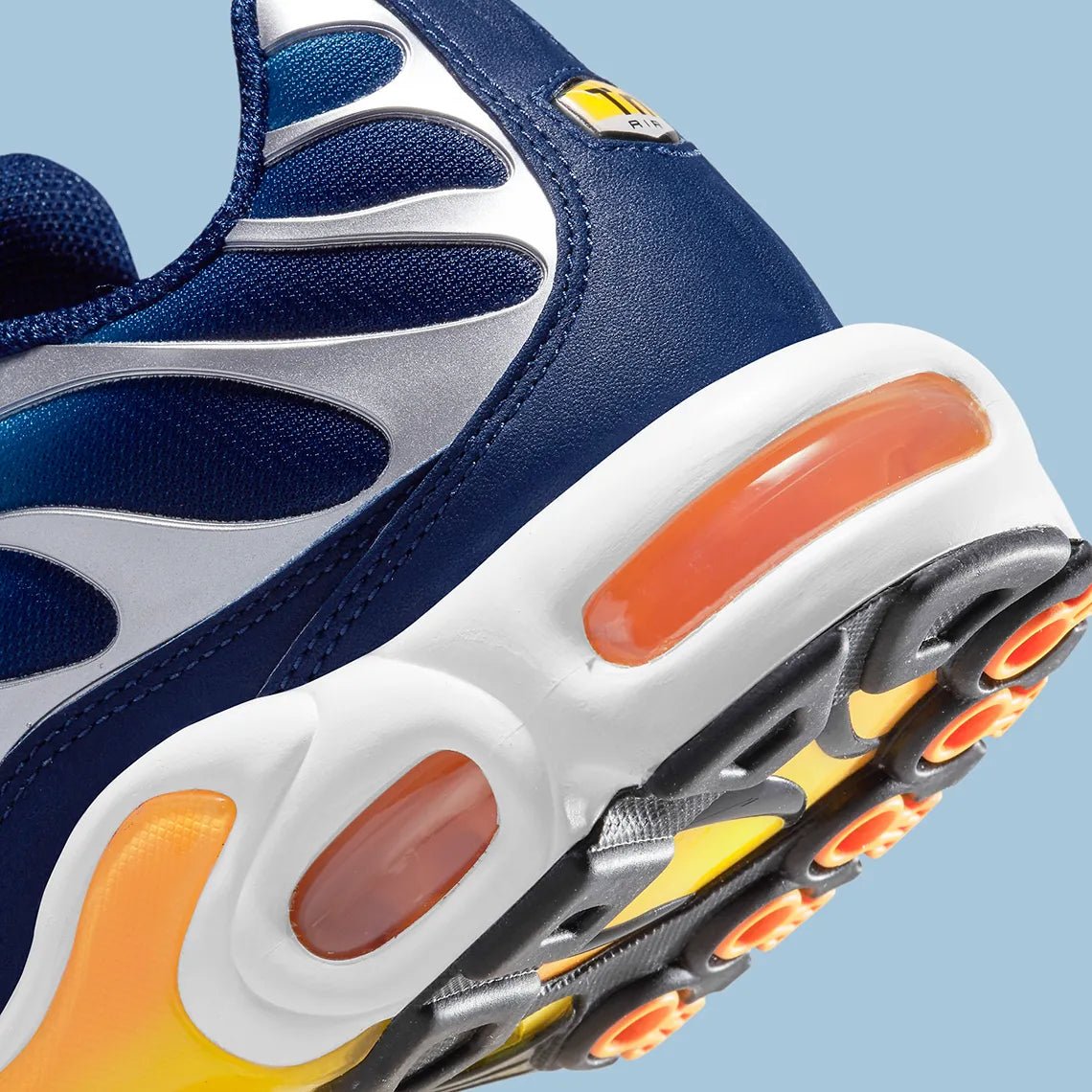 White and Blue Nike Tn Air Max Plus Archive Void Laser Orange Men's DM3530-400
