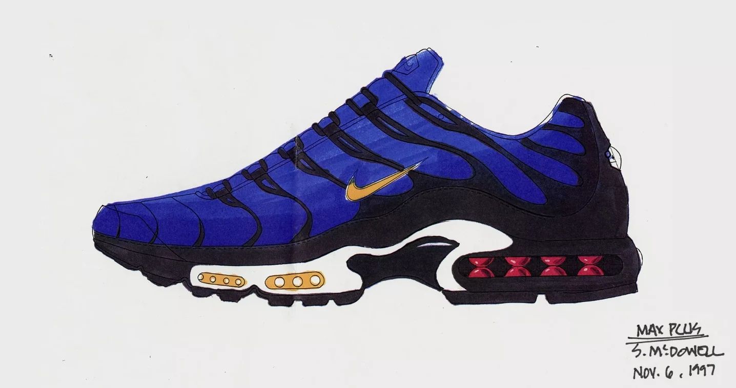 Nike TN Air Max Plus Hyper Blue Original Sketch Sleektrainers