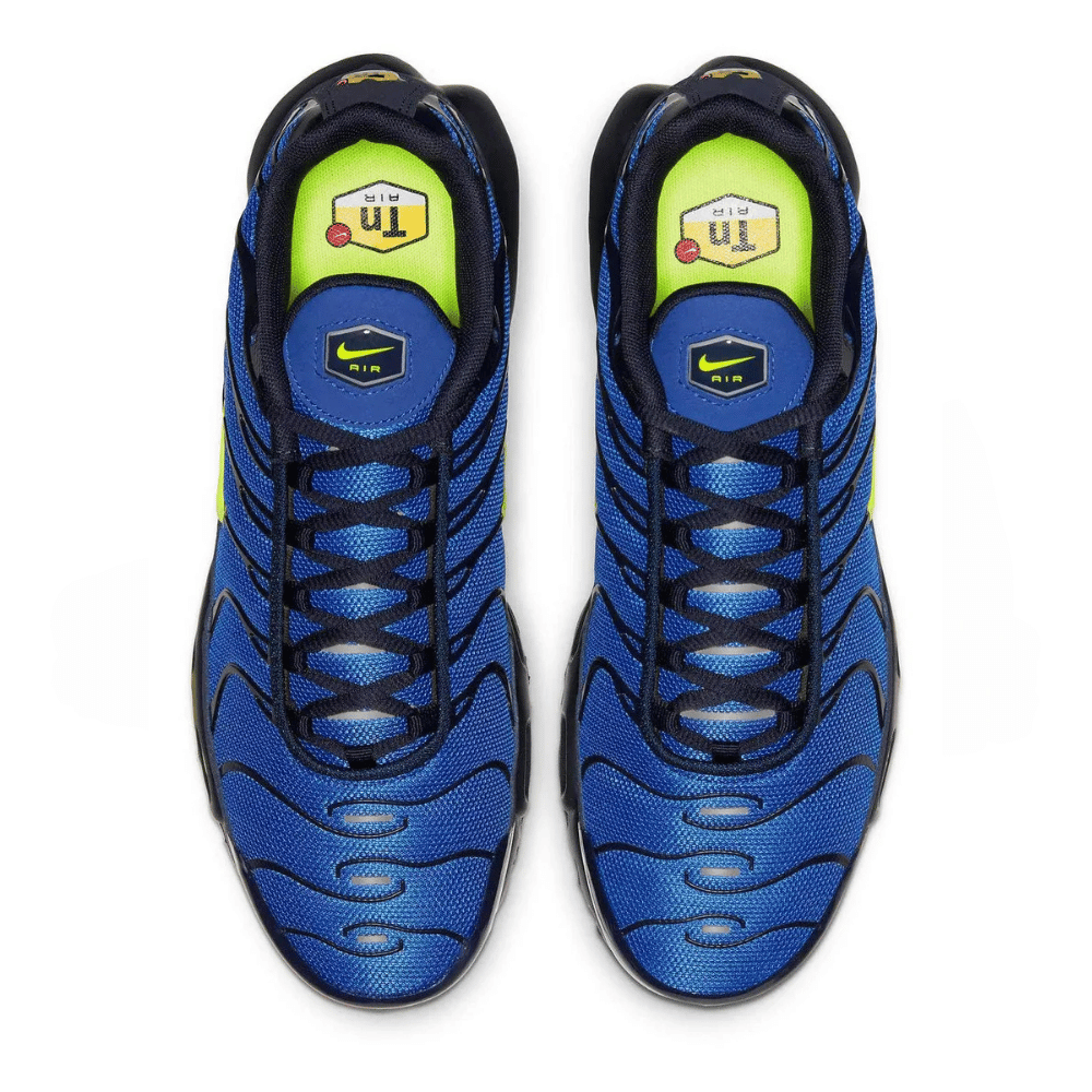 Black and Blue Nike Tn Air Max Plus Hyper Royal Volt Obsidian Men's 852630-412