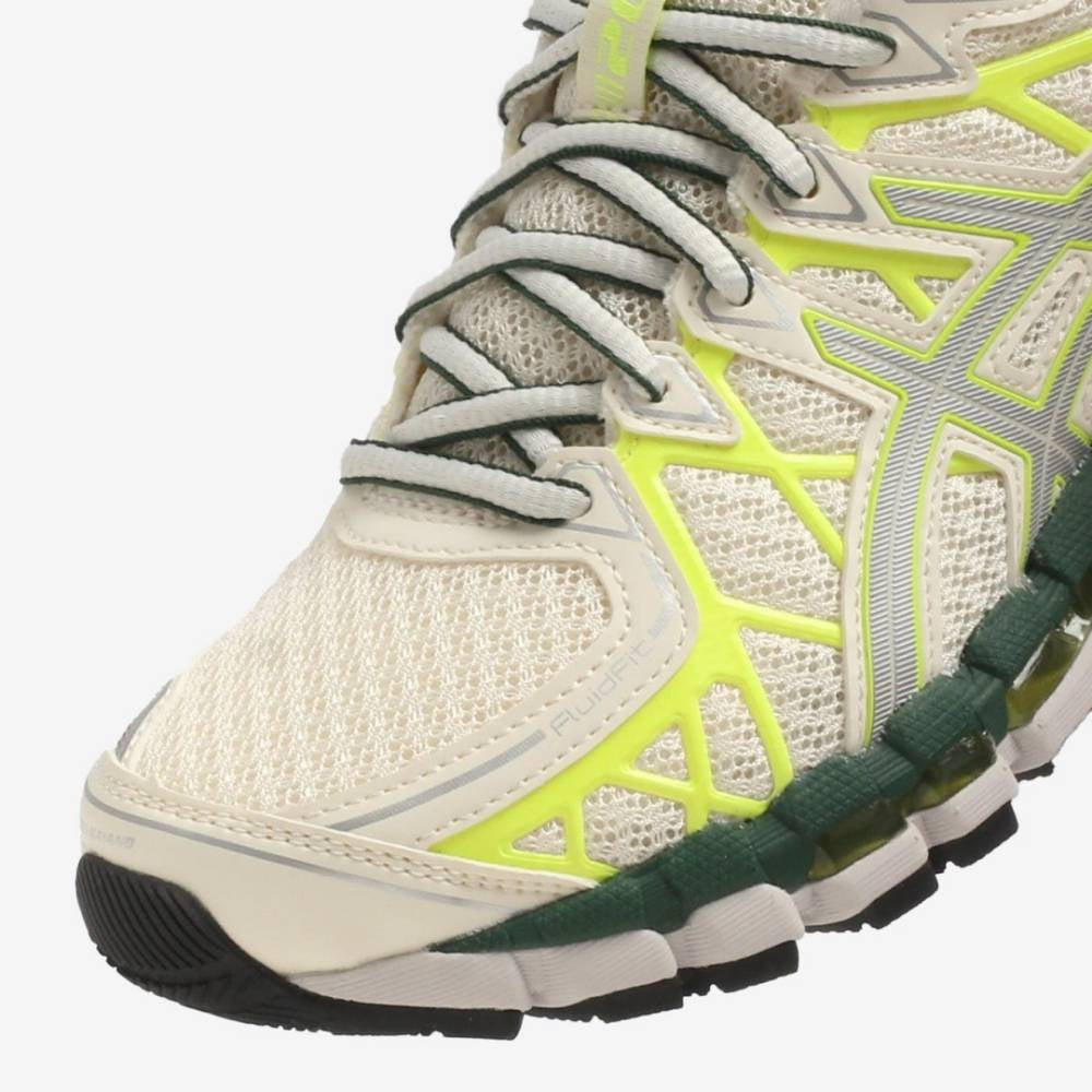 Green and White Asics GEL-Kayano 20 Cream Pure Silver Men's 1203A388-103 Sleektrainers 