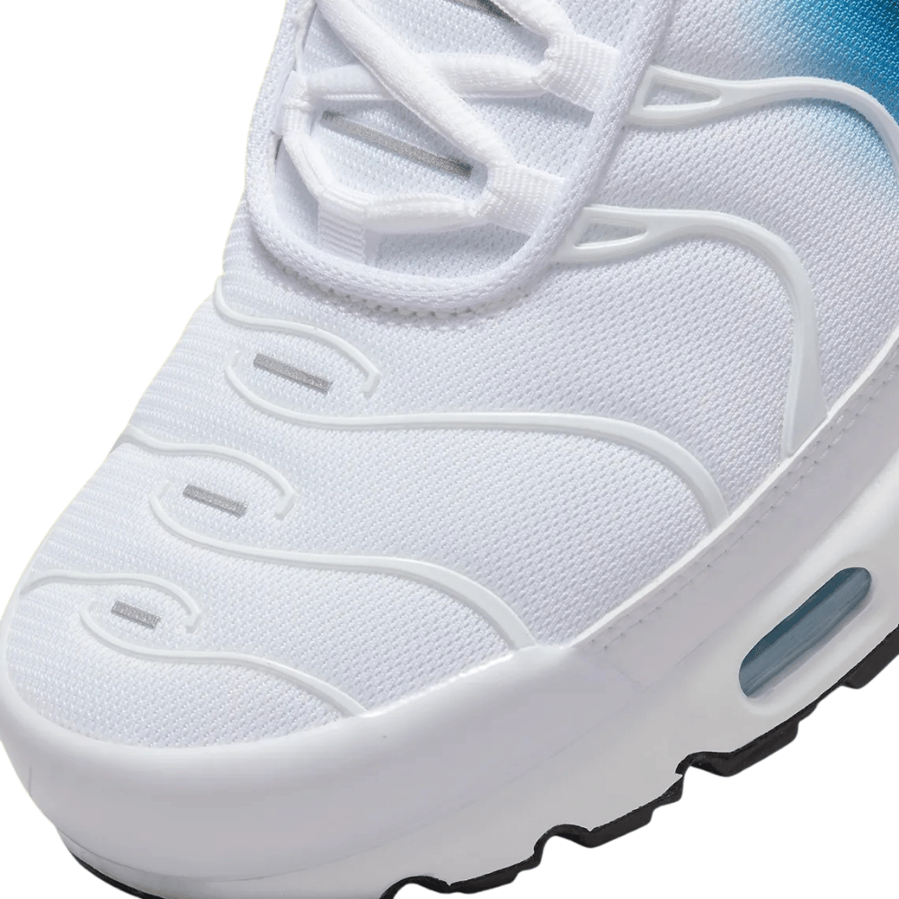 Blue and White Nike Tn Air Max Plus Blue Jay Spray Paint Swoosh DX8962-100