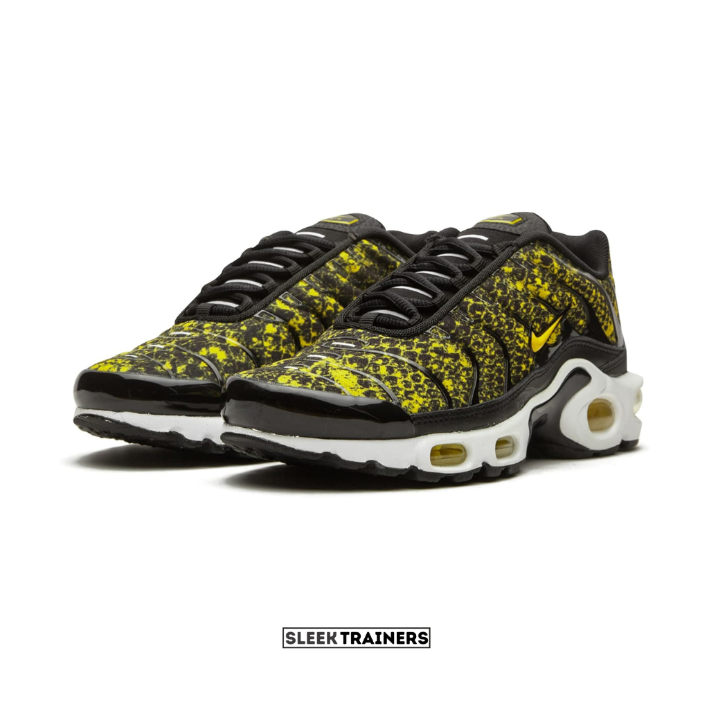 Black and Yellow Nike TN Air Max Plus Snakeskin CT1555-001 Sleektrainers