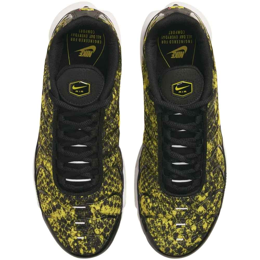 Black and Yellow Nike TN Air Max Plus Snakeskin CT1555-001 Sleektrainers