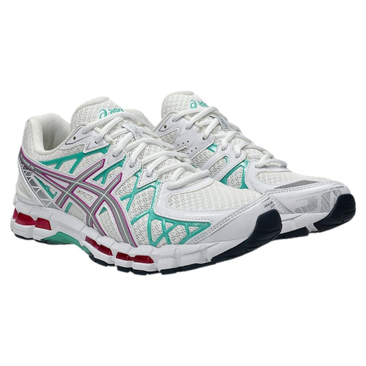 White Asics Gel-Kayano 20 Watermelon Aurora Green Men's 1203A388-105 Sleektrainers
