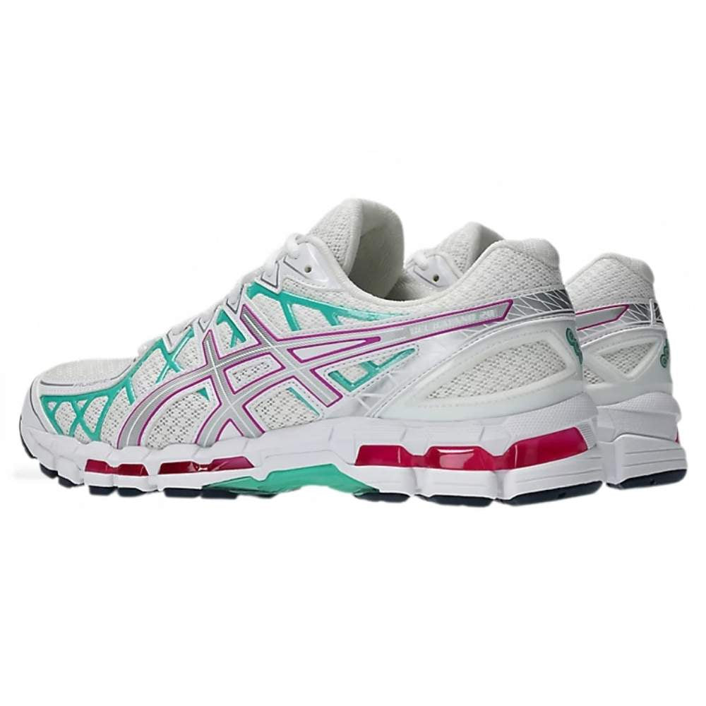 White Asics Gel-Kayano 20 Watermelon Aurora Green Men's 1203A388-105 Sleektrainers