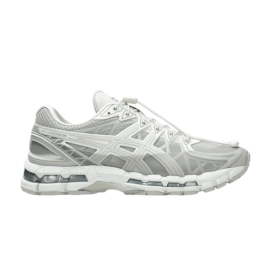 White and Grey Asics Kayano 20 x Unaffected Cream Lake Grey 1203A529-100 K20 Sleektrainers 