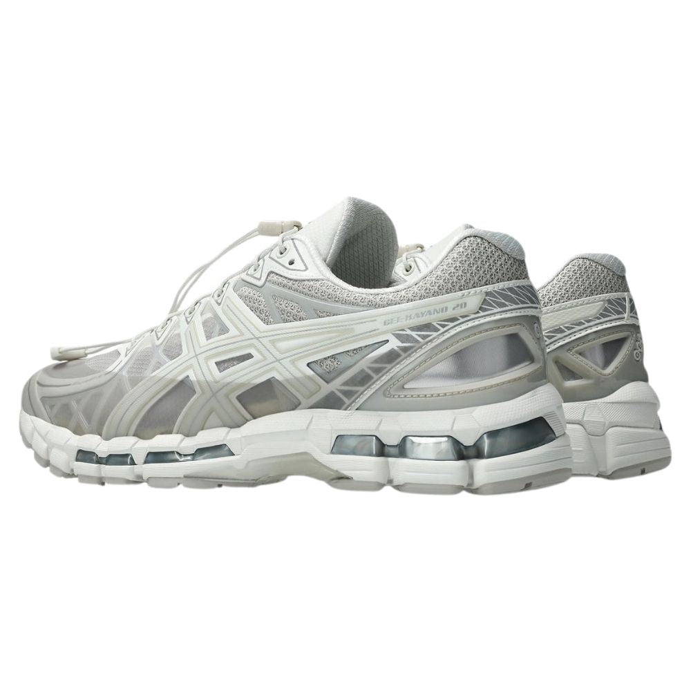 White and Grey Asics Kayano 20 x Unaffected Cream Lake Grey 1203A529-100 K20 Sleektrainers 