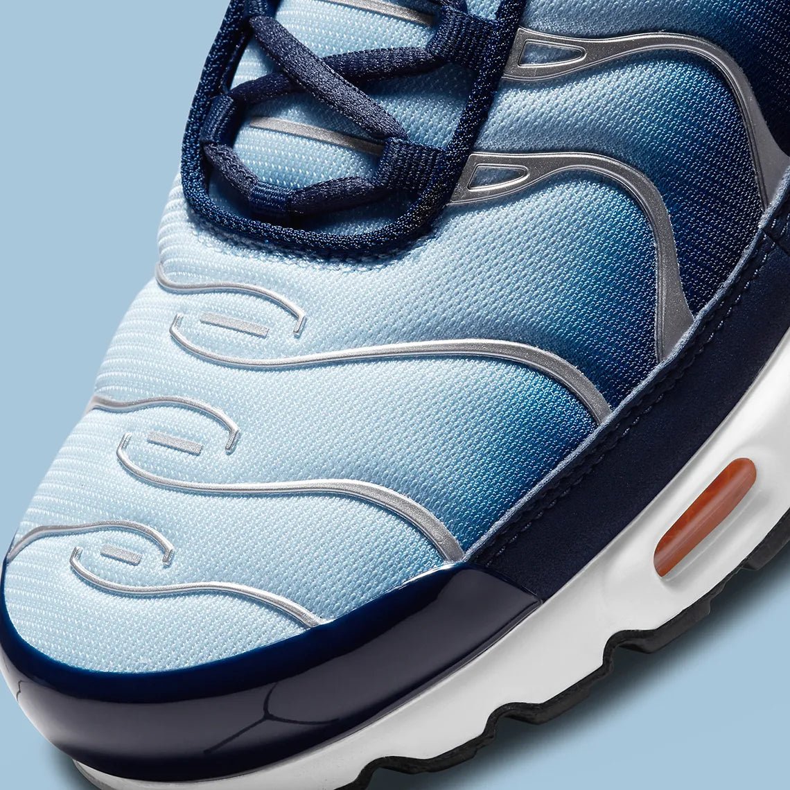 White and Blue Nike Tn Air Max Plus Archive Void Laser Orange Men's DM3530-400