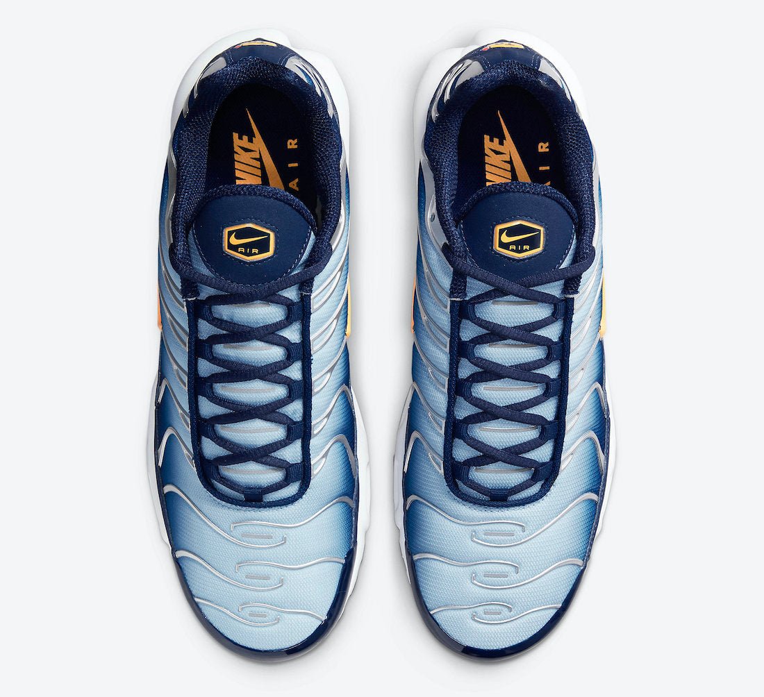 White and Blue Nike Tn Air Max Plus Archive Void Laser Orange Men's DM3530-400
