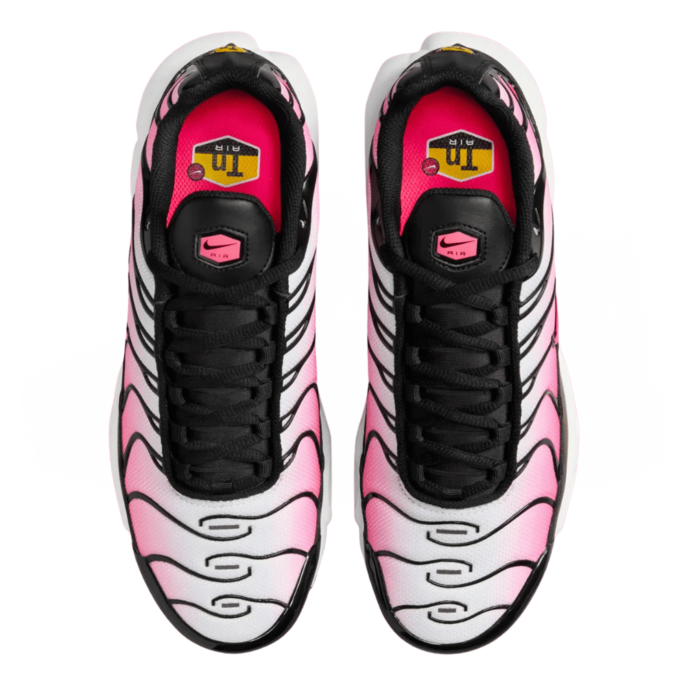 Pink and White Nike Tn Air Max Plus Black Hot Punch Women's DZ3670-002
