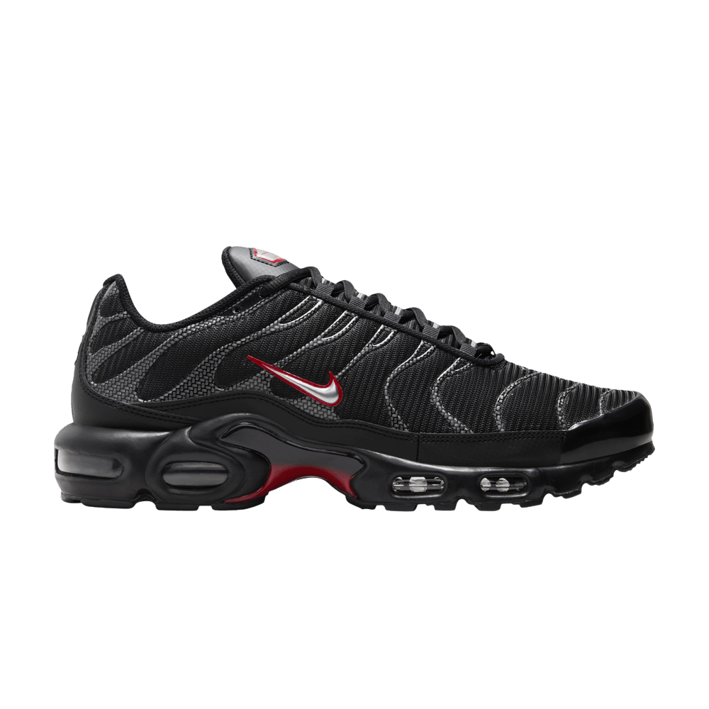 Red and Black Nike Tn-carbon-fiber-HF4293-001-air-max-plus-university-red