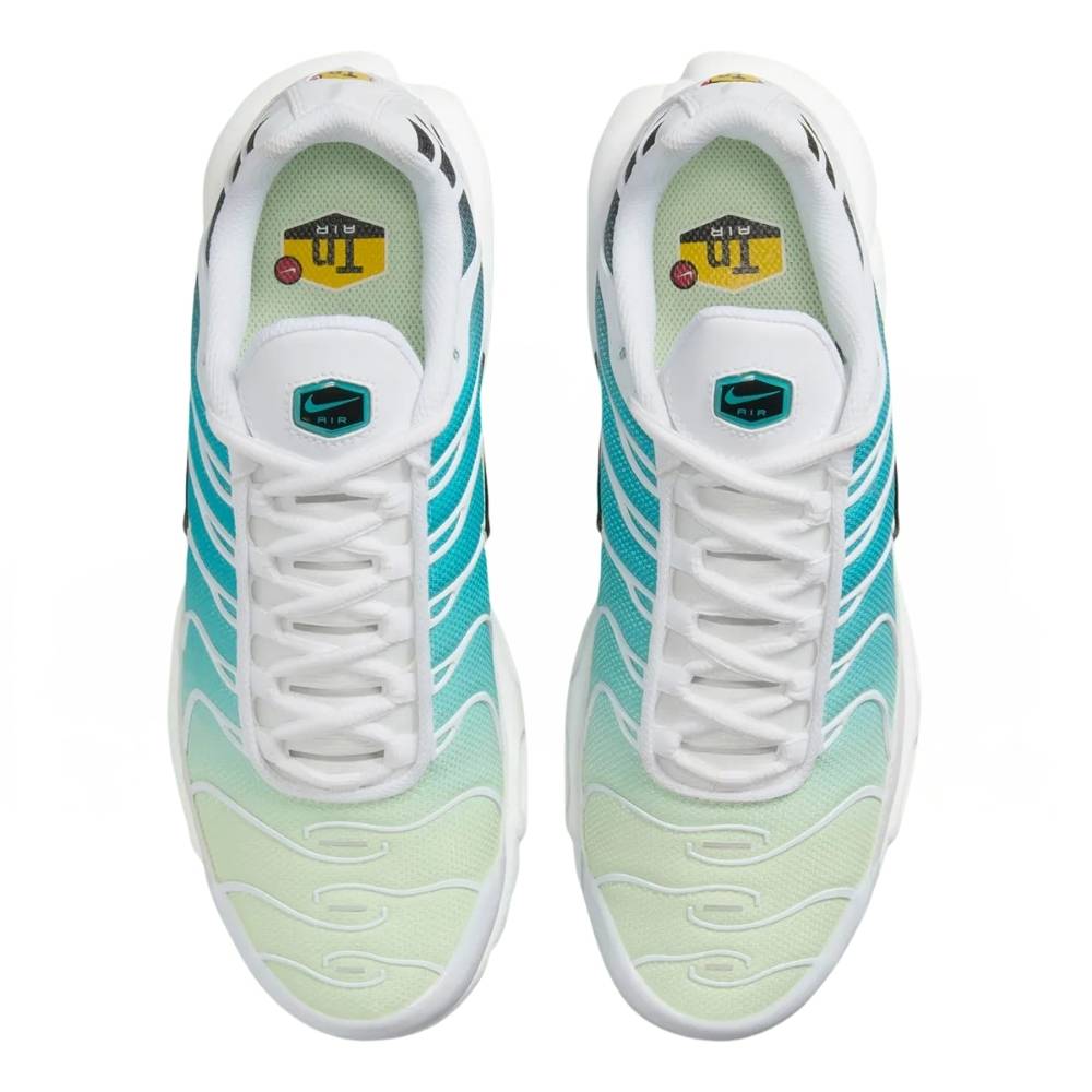 Green and White Nike Tn Air Max Plus Dusty Cactus/Barely Volt Women's DZ3670-102 Sleektrainers