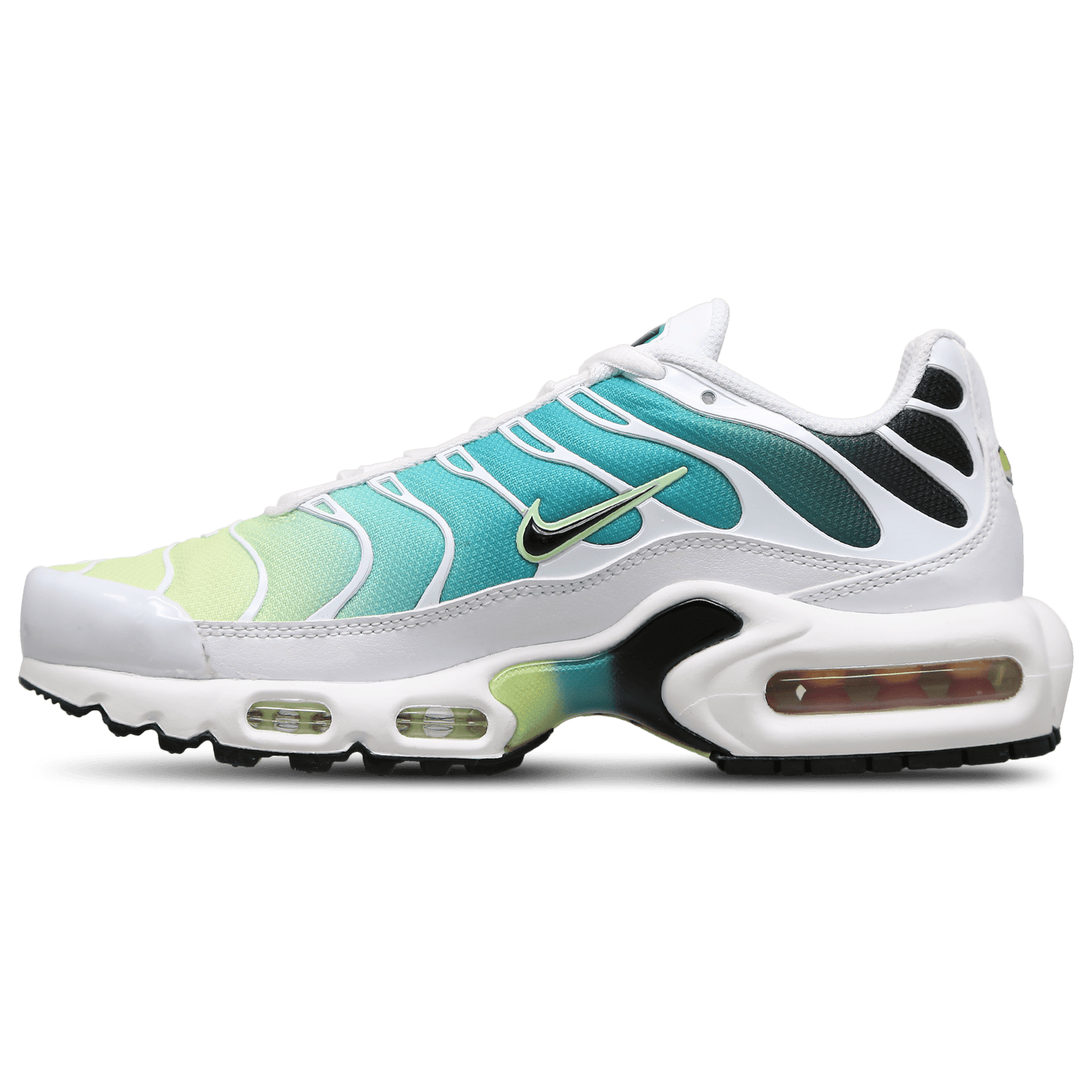 Green and White Nike Tn Air Max Plus Dusty Cactus/Barely Volt Women's DZ3670-102