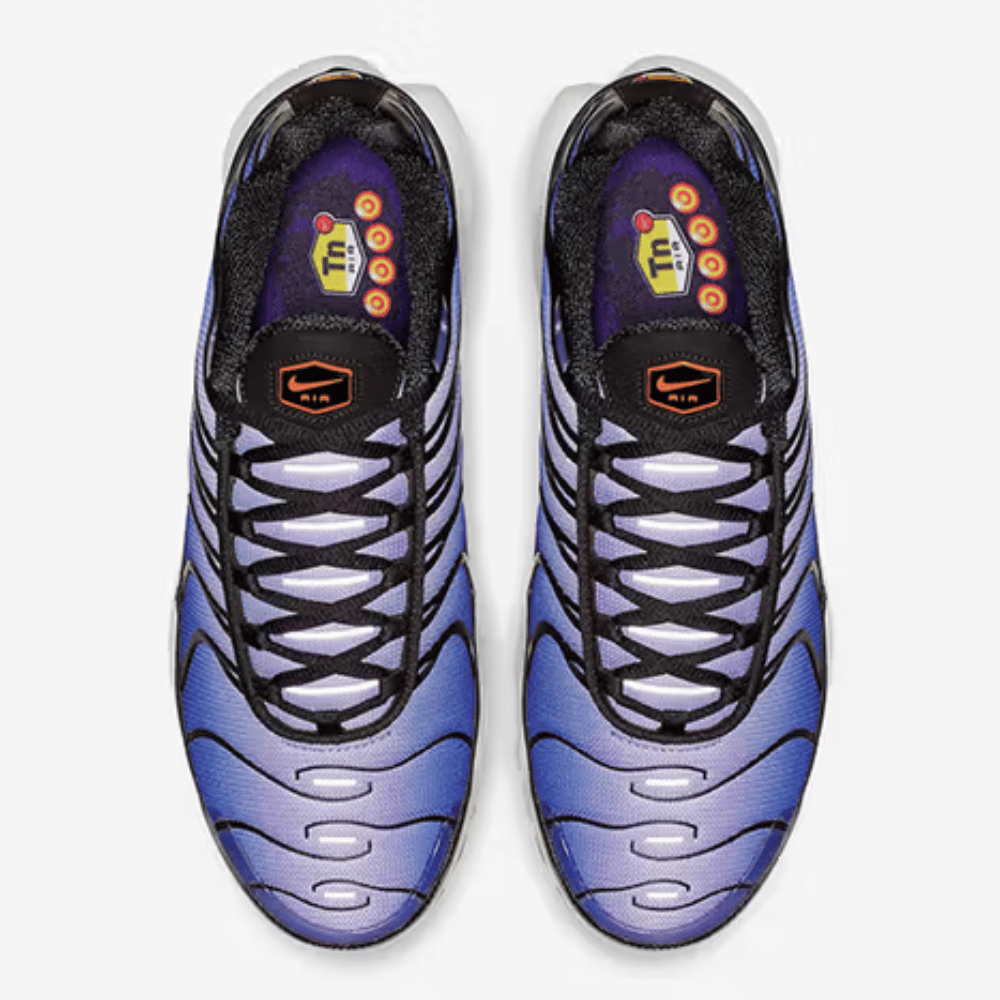 White and Black Nike Tn Purple Volt 2018 Air Max Plus OG Pack BQ4629-002