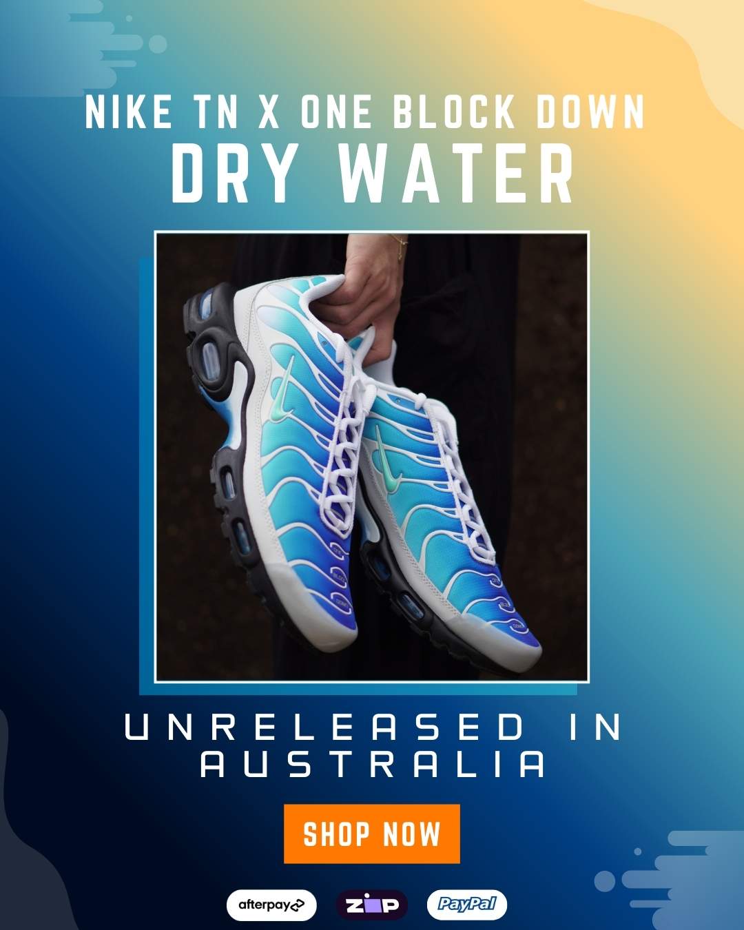 Blue Nike TN Air Max Plus X One Block Down O.B.D. Dry Water Men's Sleektrainers